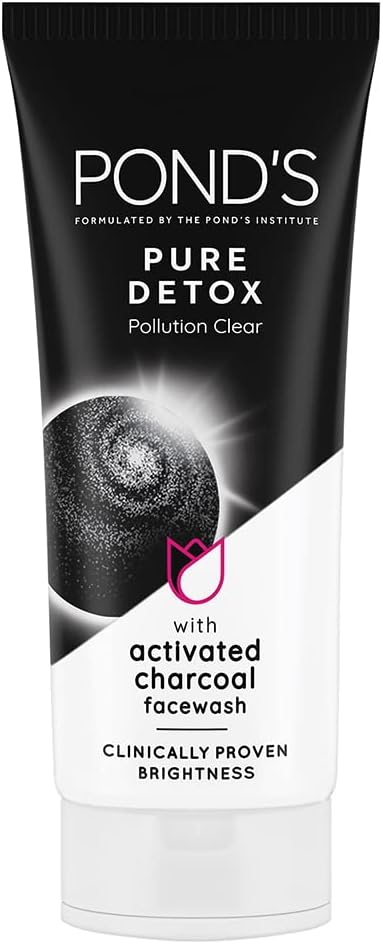 POND'S Pure Detox Anti-Pollution Purity Face Wash With Activated Charcoal, 100g