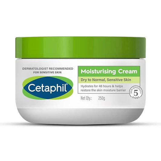 Cetaphil Moisturising Cream for Face & Body,Dry to Normal skin, 250 gm, Paraben & Sulphate free, Niacinamide &Vitamin B5