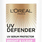 L’Oréal Paris Sunscreen, Non-Greasy, Brightening Sunscreen With Niacinamide, UVA & UVB Protection, With SPF 50 PA+++, Bright & Clear, UV Defender Serum Protector, 50 ml