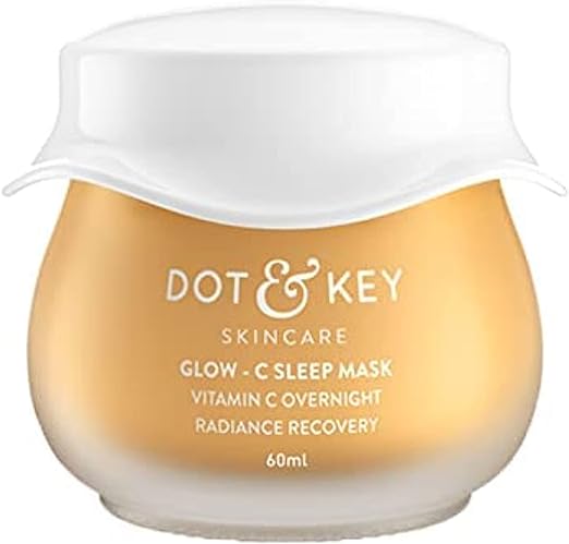 Dot & Key Glow - C Sleep Mask, Vitamin C Overnight Radiance Mask, Night Gel 60ml, With Vitamin C And Hyaluronic Acid, Paraben Free