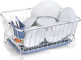 LiMETRO STEEL Stainless Steel Dish Drainer | After Wash Utensils Basket (Dish Rack with Tray)