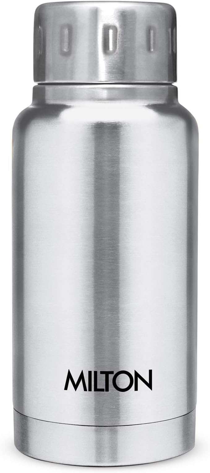 MILTON Elfin Thermosteel Hot and Cold Water Bottle,160ml, Silver