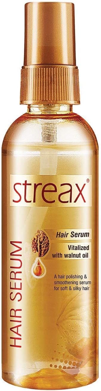 Streax Hair Serum for Women & Men | Contains Walnut Oil | Instant Shine & Smoothness | Regular use Hair Serum for Dry & Wet Hair  | 100ml