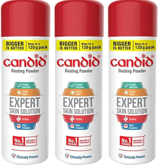 Candid Dusting Powder | Provides Expert Skin Solution, Pack of 3