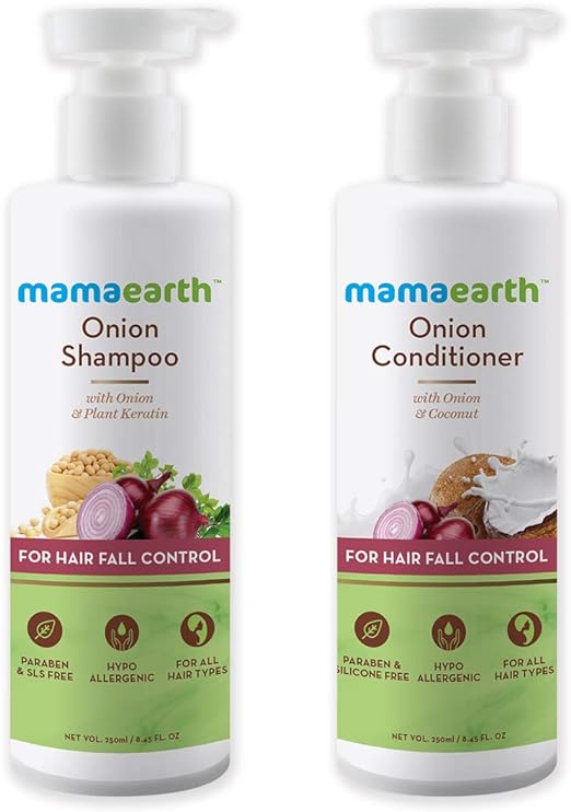 Mamaearth Onion Anti Hairfall Combo (Shampoo and Conditioner)- 250 ml each