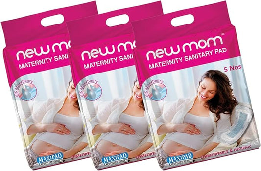 NewMom Disposable Maternity Pads (Maxi) - Pack of 5x3