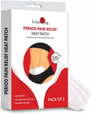 Urban yog Period Pain Relief Heat Patches (Pack of 3) | lasts for 10 hrs | sticks on skin | 100% Natural | Relief from menstrual & back pain