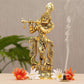 KridayKraft Lord Krishna Metal Statue,Krishna Murti Playing Flute for Temple Pooja,Decor Your Home,Office & Gift Your Relatives