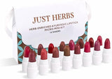 Just Herbs Ayurvedic Lipstick Micro Mini Trial Kit 38gm Pack Of 16