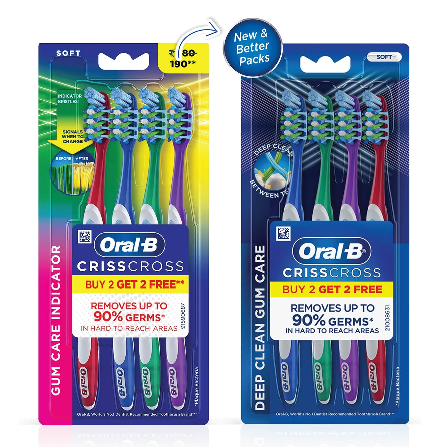 Oral B Pro Health Gum Care Soft Manual Toothbrush for adults ,Multicolor