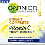 Garnier Bright Complete VITAMIN C YOGHURT Night Cream, 40g