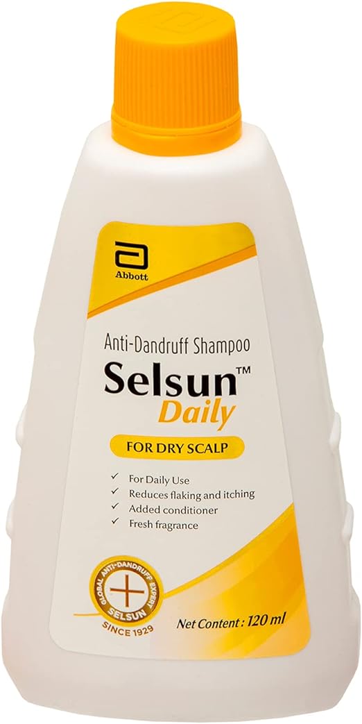 Abbott Selsun Daily Anti-Dandruff Shampoo for Dry Scalp 120 ml