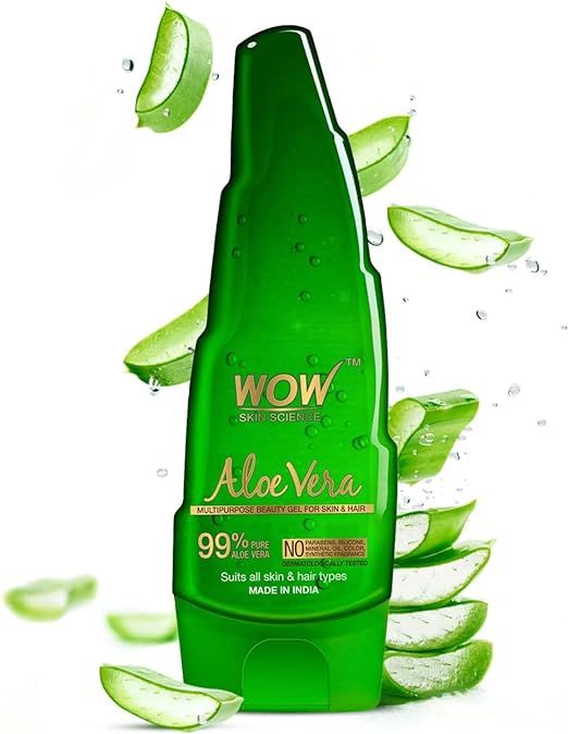 Wow 99% Pure Aloe Vera Gel - Ultimate For Skin And Hair - No Parabens, Silicones, Mineral Oil, Color, Synthetic Fragrance, 250 ml