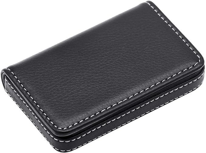 OFIXO Black Faux Leather Men's Card Holder