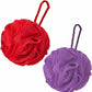 GUBB Luxe Bath Sponge Round Loofah For Women & Men, Bathing Scrubber For Body - Coral & Lilac