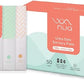 Nua Ultra-Safe Sanitary Pads For Women | 50 Ultra Thin Pads | 3 sizes in 1: Heavy Flow-XL+, Medium-XL & Light-L | Safe on Skin | Toxic-Free & Rash-Free