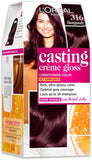 L'Oreal Paris Casting Creme Gloss Hair Color, Burgundy 316, 87.5g+72ml