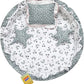 Infantbond Baby Super Soft Reversible Nest | Bed | Bedding Set(0-6 Months) (Star & Moon Grey, Baby Size)