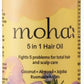 Moha: 5 in 1 Hair Oil For Healthy, Smooth & Shinny Hair & Scalp With Coconut Oil, Almond Oil, Jojoba Oil, Rosemary Oil, Wheatgerm Oil, Hibiscus, Tea Tree Oil & Sesame Oil 200ml