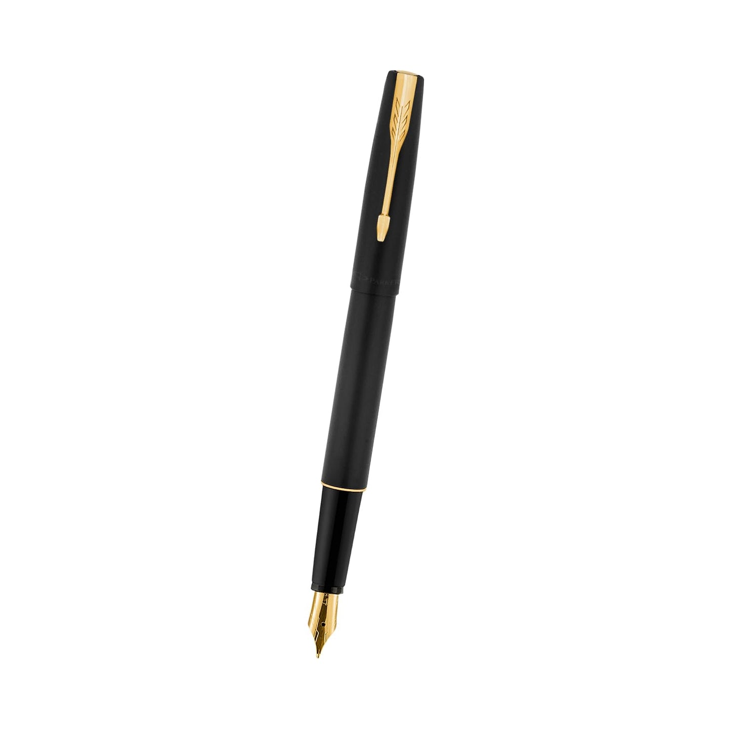 Parker Frontier Matte Black (Gold Nib) GT Fountain Pen, 1 Count