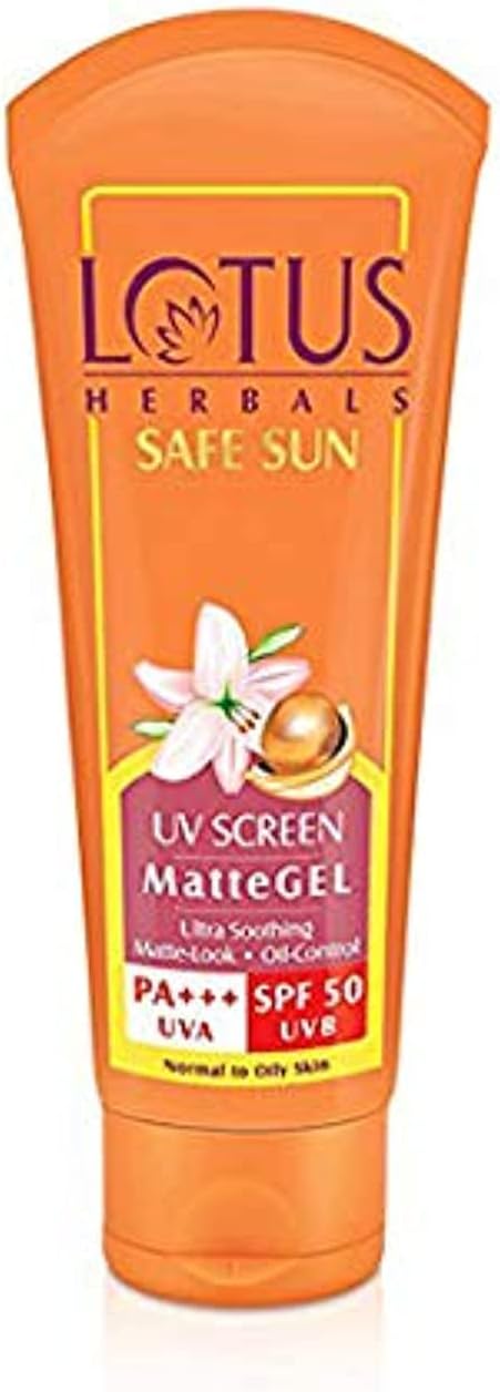 Lotus Herbals Safe SPF 50 Sun UV Screen Matte Gel, 100 gm