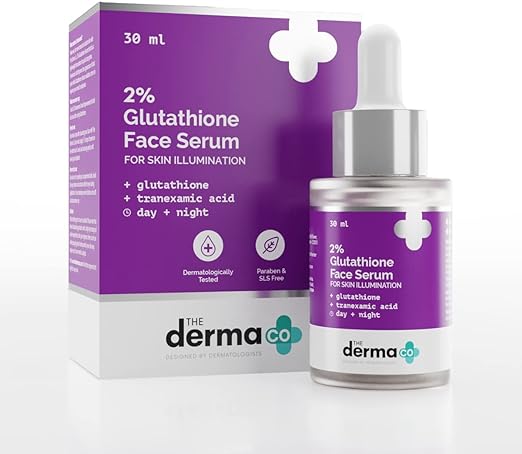 The Derma Co 2% Glutathione Face Serum With Glutathione and Tranexamic Acid For Skin Illumination- 30 ml