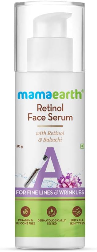 Mamaearth Retinol Face Serum With Retinol & Bakuchi For Fine Lines & Wrinkles - 3g