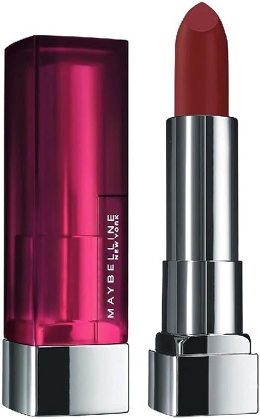 Maybelline New York Color Sensational Lipstick, Matte Finish, Hydrating Lipstick, Nude, Pink, Red, Plum Lip Color, Burgundy Blush,