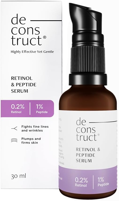 Deconstruct 0.2% Retinol + 1% Peptide Serum | Night Face Serum for Anti Aging | Reduce Fine Lines & Wrinkles | 30ml