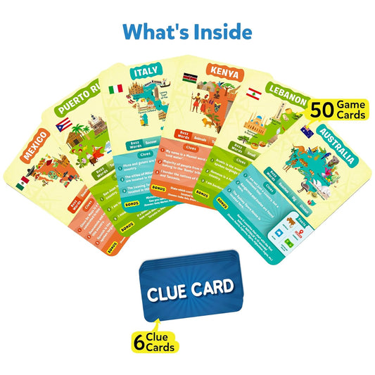 Skillmatics Card Game - Guess in 10 Countries of The World, Perfect for Boys, Girls, Kids, and Families Who Love Educational Toys, Travel Friendly, Gifts for Ages 8, 9, 10 & Up