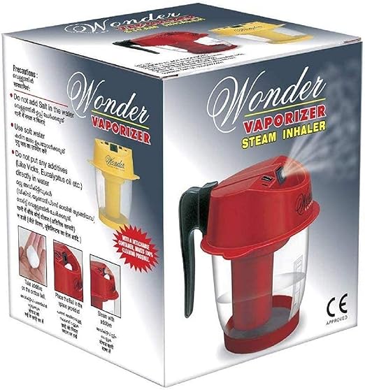 WONDER Steam Inhaler Professional Plastic Vaporizer, Red