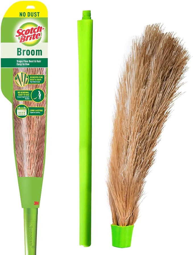 Scotch-Brite Fibre Broom (Green)