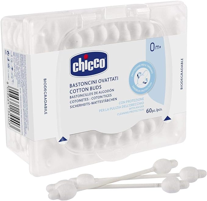 Chicco wadded sticks safe hygiene - 60Piece