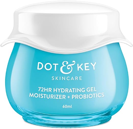 Dot & Key 72 Hr Hydrating Gel + Probiotics, With Hyaluronic Acid, Kombucha & Rice Water, Oil-Free, Non Comedogenic, Lightweight Gel Moisturizer - 60ml