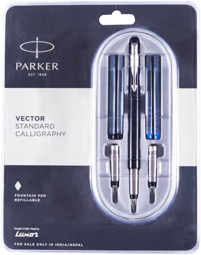 Parker Vector Standard Calligraphy CT Fountain Pen (Black)