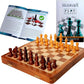 StonKraft Wooden Chess Board Game Set With Magnetic Wood Pieces, 10 X 10 Inch