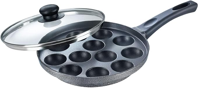 Prestige Omega Select Plus Non-Stick Paniyarakkal with Lid (240 mm, Black)