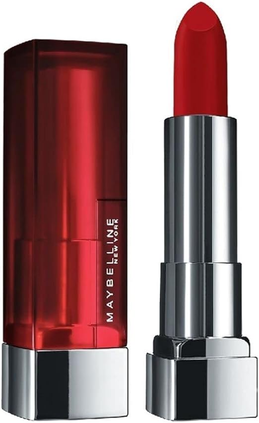 Maybelline New York Color Sensational Creamy Matte Lipstick, 690 Siren in Scarlet, 3.9g