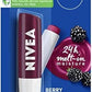 NIVEA Lip Balm, Fruity Berry Shine, 4.8g