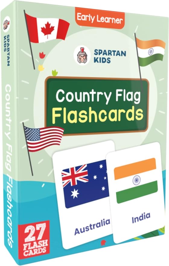 SPARTAN KIDS® World Country Flags Flash Cards for Kids