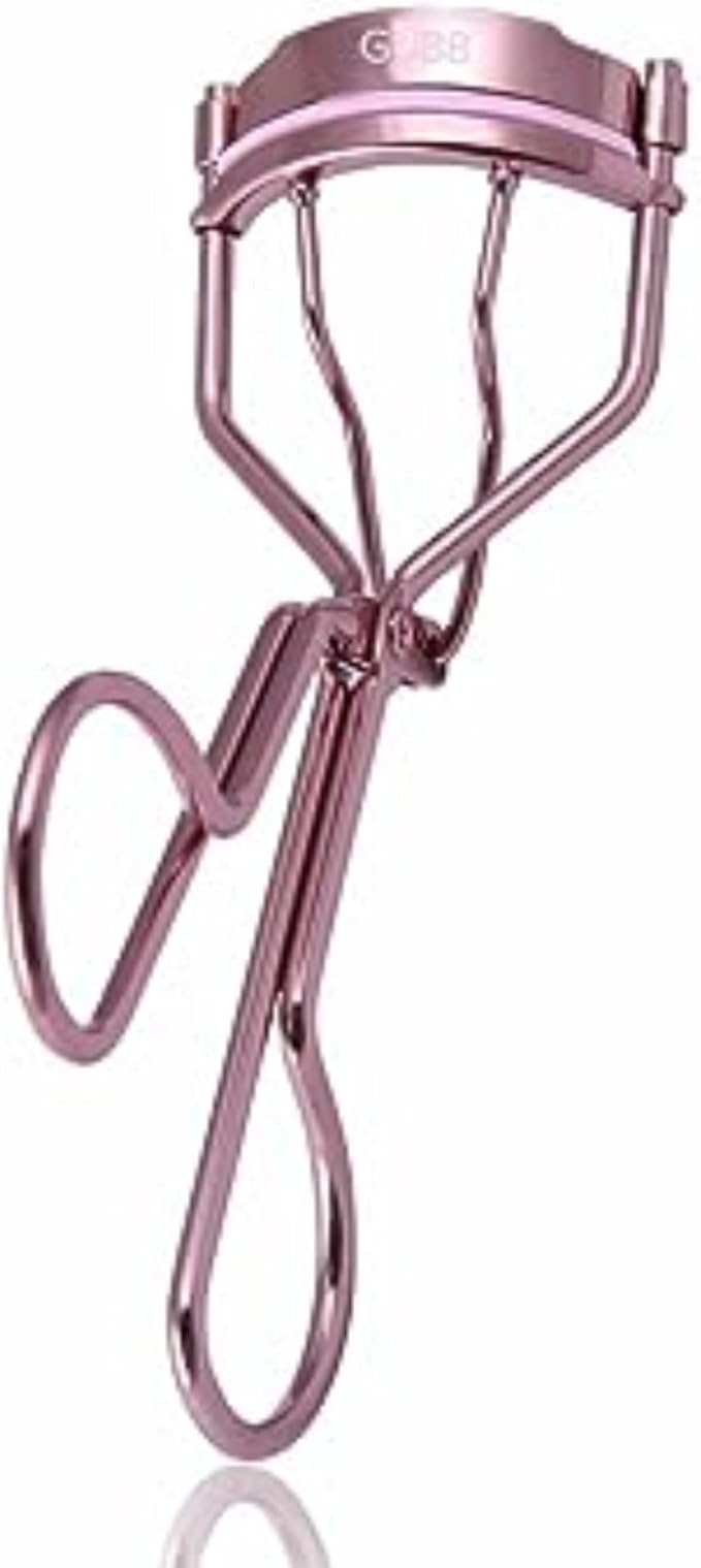 GUBB Eyelash Curler For Women - Suitable for All Eye Shapes | Offers Perfect Curls | Elegant Design for better hold | Eye Makeup Tool Comes with Stainless Steel Body & Silicon Cushion Base - Rose Gold