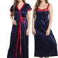 AV2 Women's Satin Solid Maxi Nighty