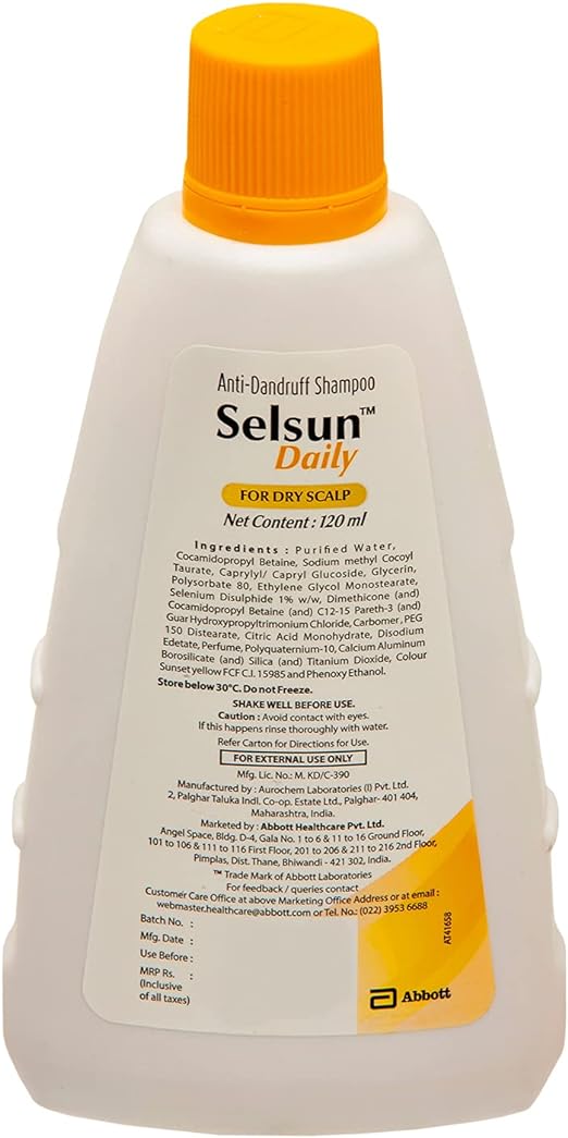 Abbott Selsun Daily Anti-Dandruff Shampoo for Dry Scalp 120 ml