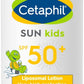 Cetaphil Sun Kids Liposomal Lotion SPF 50+, Face & Body Moisturizer sunscreen for Sensitive Skin, Very High Protection and Water Resistent, Unscented, 150ml