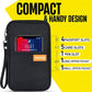 Trajectory Fabric Travel Passport and Card Holder and Wallet Organiser Case for Daily Use and International Trip, Black