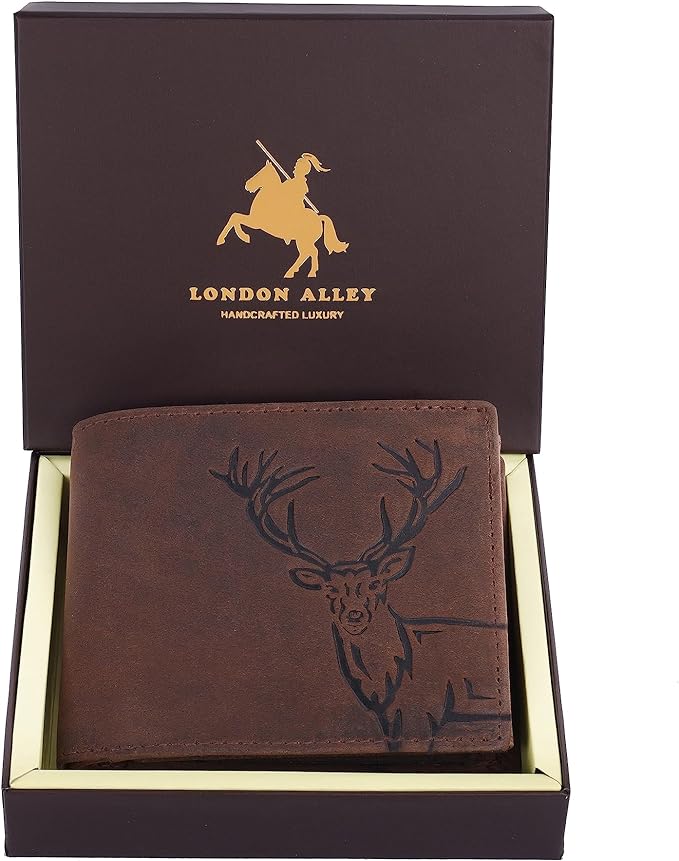 LONDON ALLEY Elk Wallet, Vintage Brown