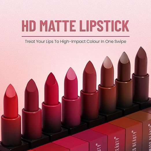 Swiss Beauty Hd Matte Pigmented Smudge Proof Lipstick | Creamy Matte Long Stay Lipstick | Chocolave, 3.5g|