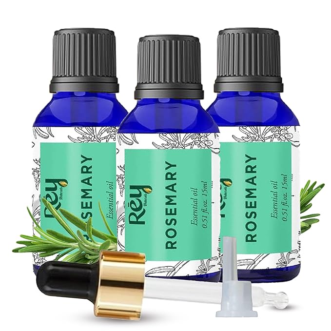 Rey Naturals Rosemary Essential Oil For Hair Growth, Skin And Aroma - 15ml