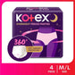 Kotex Overnight Period Panties (Medium/Large size, pack of 4 panties) for heavy flow period protection | with 360 degree anti-leakage  design & airy-soft fabric