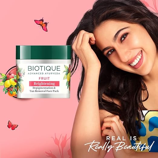 Biotique Bio Fruit Whitening And Depigmentation & Tan Removal Face Pack, 75g